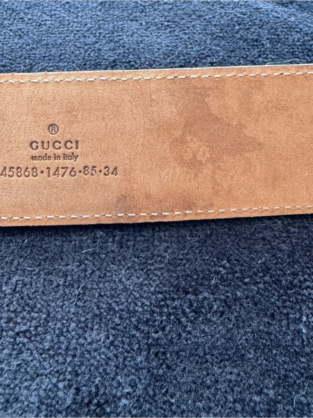 Gucci Black Embossed GG Leather Belt with Silver-Tone Buckle